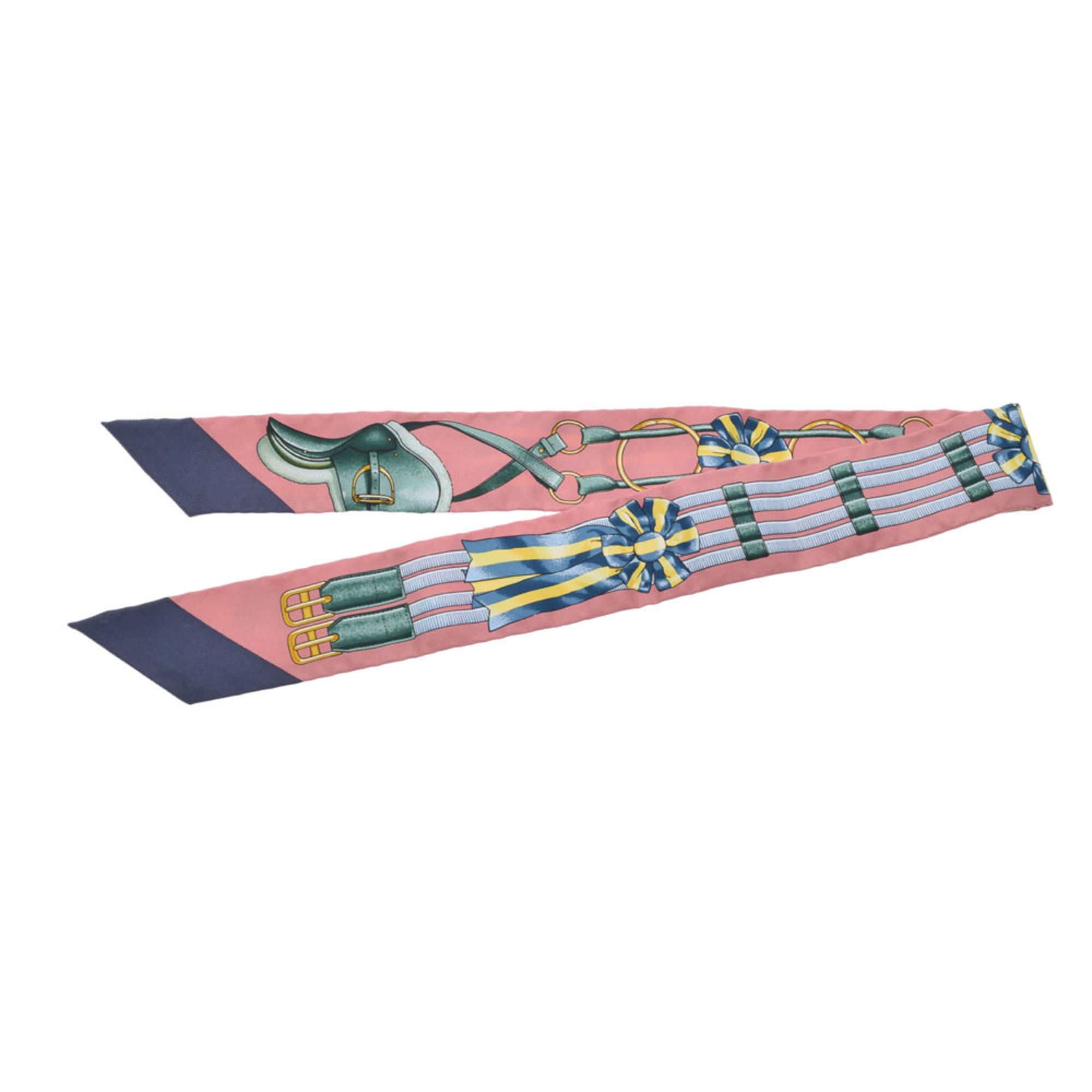 Hermes Twilly Pink Womens 100 Silk Scarf Muffler